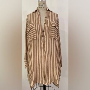 Faithfull The Brand shirt dress coverup.